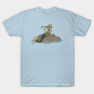 Mermaid on Rocks T-Shirt